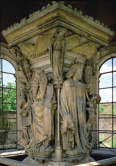 The Well of Moses, David and Moses, 1395-1404 by Claus and Malouel, Jean Sluter